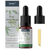 EXVital® CBD Öl 10%,Natürlich mit Hanföl- Vollspektrum Tropfen - Cannabisöl...