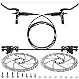 Kethvoz Hydraulische Scheibenbremse Fahrrad Set, 2 Kolben Hydraulik Bremse MTB...