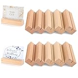 XREE 20 Stück Kartenhalter Holz, Tischkartenhalter Stabil Holzaufsteller als...
