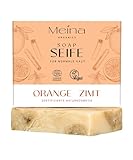 Meina Naturkosmetik - Naturseife, Bio Seife mit Orange und Zimt ohne Palmöl,...