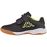 Kappa Unisex Kinder Kickoff K 260509K Sneaker,1140 black/yellow, 35 EU