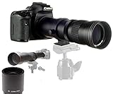 JINTU 420-1600mm Teleobjektiv Manueller Fokus Zoom-Objektive F/8.3-16 für Canon...