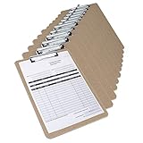 Rapesco 1608 Business Pack: 12 Hartfaser Klemmbrett, A5, Bruin