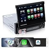KAOLALI 1 Din Car Radio Android Auto, Autoradio mit 7 Zoll Ausfahrbarem Display...