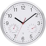 NESIFEE Funkwanduhr Geräuschlos Funkuhr Wand Wanduhr Funk Ohne Tickgeräusche...
