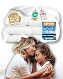 nøvera® Feder- und Daunendecke 155x220 - Made in Germany | Traumhaft flauschig...
