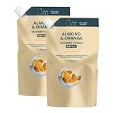 by Amazon Almond & Orange Duschgel Nachfüllpack, 2 x 1000 ml