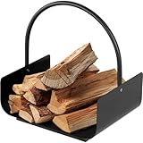 Amagabeli Holzkorb Kaminholz 40 x 30 x 37cm Kaminholzkorb Brennholzkorb Metall...