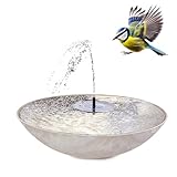 matches21 HOME & HOBBY Solar-Brunnen Set für draußen - 45 cm Schale Sand beige...