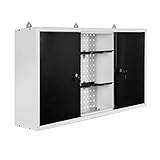 Wiltec Werkzeugschrank aus Stahl grau 60x120x19cm Werkstattschrank für Werkzeug...