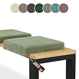 Lycce Bankauflage Klemmkissen 1 Leiste Cordstoff extra Polsterung, Banktiefe ab...