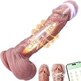 Klassische Dildo für Frauen Leise - 8 Teleskop und Vibrationen mit...