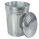 Mojawo 58L Oskartonne Aschetonne mit Deckel Ascheeimer Metalltonne Abfalltonne...