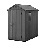 Keter Gerätehaus Darwin 4x6, Grau, Außenmaße 184,5x125,8x205cm, wartungsfrei,...