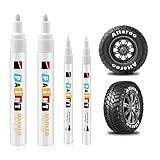 Altaroo 4 Stück Reifenstift, Reifen Stift Weiß Wasserfest 1mm & 3mm,...
