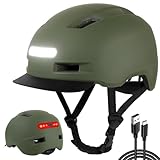 Shinmax Fahrradhelm Herren Damen, Helm Fahrrad mit USB Licht 5 Modi Fahrradhelm...