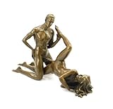 Kunst & Ambiente - Erotische Bronzefigur - Liebespaar beim Sexspiel - signiert...