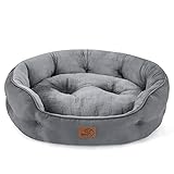 Bedsure Katzenbett waschbar Katzen Bettchen - 63x53x20cm Katzen Bett grau mit...