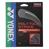 Yonex Unisex – Erwachsene Poly Tour Strike Saitenset 12m-Schwarz Tennis-Saite