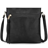 DOB SECHS Handtasche Damen Kleine Umhängetasche aus PU Leder Schultertasche...