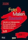 Foto-Malen-Basteln Bastelkalender A4 schwarz 2026: Fotokalender zum...
