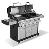 JUSTUS 6-Brenner Gasgrill Mars Pro mit Seitenbrenner und Backburner –...