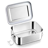 Homikit Brotdose, 650ml Edelstahl Bento Box Lunchbox für Kinder & Erwachsene,...