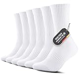 FALARY Sportsocken Herren 43-46 Weiß Baumwolle Socken Herren 43-46 Lange...