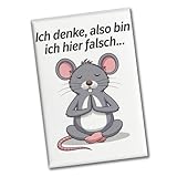 Cartoon-Maus in Meditation - Ich denke Also falsch Souvenir Souvenir Magnet...
