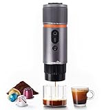 CONQUECO Kaffeemaschine Auto Espressomaschine 12v: Tragbare Akku Espresso Maker...