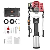 VEVOR Benzin Pfahlramme 52 cc, Erdbohrer 2-Takt Benzin Motor, Zaunbau...