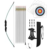 HANSPY Bogen und Pfeil Kinder Set Jugendbogenset Teens Kinderbogen Recurve...