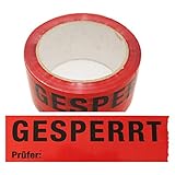 6 Rollen Klebeband Gesperrt, Prüfer: Rolle 50 mm x 66 lfm Absperrband Paketband...