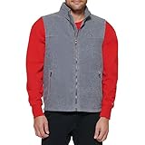 Tommy Hilfiger Herren Lightweight Polar Vest Fleece-Weste, Hellgrau, L
