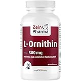 ZeinPharma L-Ornithin 500 mg 120 Kapseln (5 Wochen Vorrat) Glutenfrei, vegan,...