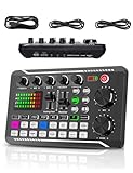 Bewinner F998 Live Soundkarte - Externer Soundmixer mit DJ Mixer Effekten und...