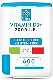 +LIFE - VITAMIN D3 Hochdoisert 2000 IU PiuLife Pocket® 600 Tabletten Reines Vit...