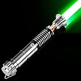 Smooth Swing Luke V3.0 Lichtschwerter, Bewegungssteuerung Lichtschwert mit RGB 16 Farben | 16 Sound Fonts Metallgriff Lightsaber FX Schwert für Erwachsene Geschenk, USB-C Aufladung