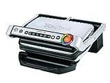 Tefal OptiGrill Kontaktgrill, 6 Programme, Garstufenanzeige, Abnehmbare Platten,...