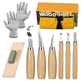 Holzschnitzwerkzeuge Set, 10 in 1 Schnitzset für Erwachsene, Kinder, Anfänger,...