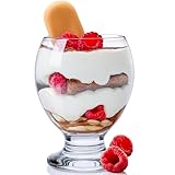 KONZEPT Eisschalen 280 ml, 6er Set Dessertgläser Glas, Eisbecher ideal für...