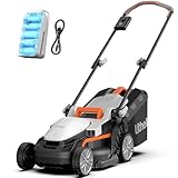 Litheli Akku Rasenmäher, 20V/33cm Schnittbreite, bis 200 m², 30L Fangkorb,...