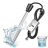 Immersion Warmwasserbereiter, 2500W Elektrischer Taucherhitzer mit 304...