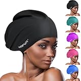 AMFUN Badekappe für Lange Haare, 1 Stück Silikon Extra Große Badekappe...