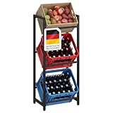 STEELSØN Mystra Getränkekistenregal – Getränkeregal für 3 Kisten in...