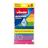 Vileda Mikrofasertücher Colors, Allzwecktücher Multipack aus Mikrofasern, 30 x...