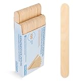 100x Holzspatel, ARNOMED Holzstäbchen zum Basteln, Eisstiele aus Holz 15x1,8cm,...