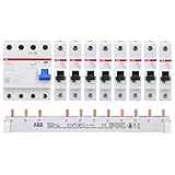 ABB Set 1x FI F204A-40/0,03 + 8x ABB LS-Schalter S201-B16 + 1x PS3/12+FI...
