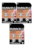 12 x Duracell CR 2032 Lithium (3 Blistercard a 4 Batterien) 12 Batterien