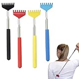 4 Stück Rückenkratzer Teleskop,Kratzhand Rückenkratzer,Hochwertiger Edelstahl...